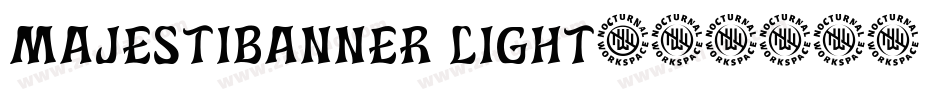 majestibanner light字体转换